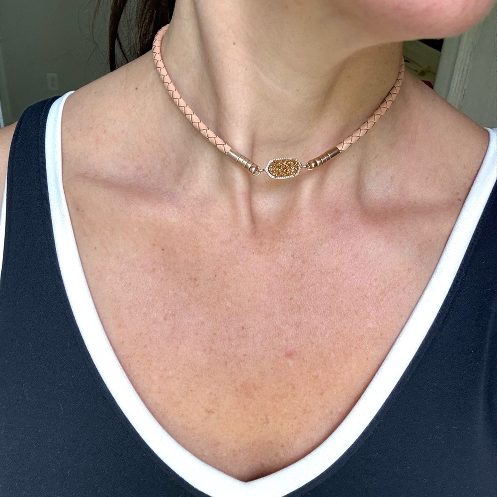Kendra Scott Rose Gold Drusy Choker Necklace